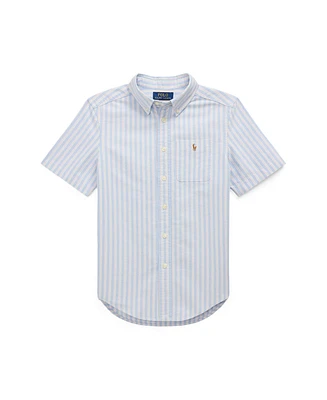 Polo Ralph Lauren Big Boys Striped Oxford Short Sleeve Shirt