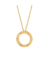 Pre-Owned Cartier 3 Diamonds Love Pendant Necklace 18K Gold and Diamonds
