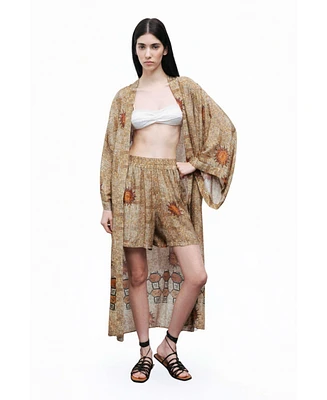 Nocturne Women's Mosaic Patterned Kimono