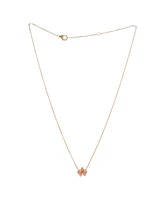 Pre-Owned Cartier Small Caresse D'Orchidees Necklace 18K Rose Gold with Sapphires and Diamond