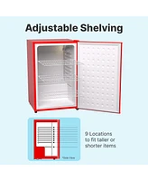 SnowLion Premium 122L Solid Door Mini Fridge 4.3 Cu.ft. Freestanding Under-Counter Mini Refrigerator in