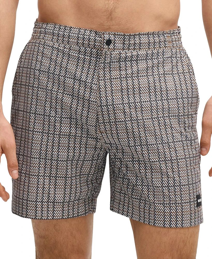 Boss by Hugo Boss Men's Micro-Print Swim Shorts