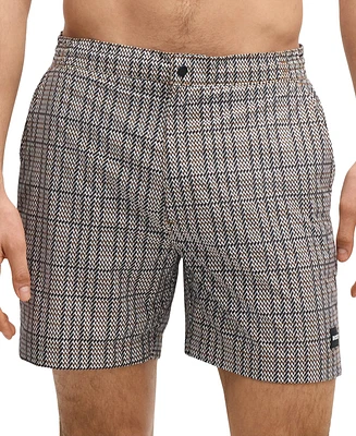 Boss by Hugo Boss Men's Micro-Print Swim Shorts