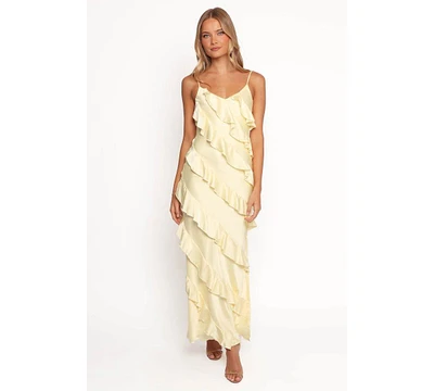 Petal and Pup Women's Ciao Ruffles Maxi Satin Dress