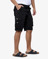 X-Ray Men's Belted Snap Detail Cargo Shorts