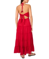 Vince Camuto Women's Crochet-Trim Tiered Maxi Dress