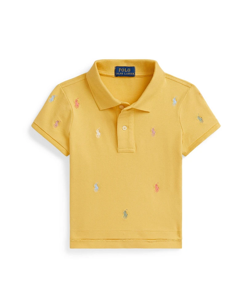 Polo Ralph Lauren Toddler and Little Girls Pony Stretch Mesh Boxy Shirt