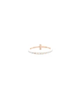 Pre-Owned Tiffany & Co. T Wire Ring 18K Rose Gold with Pave Diamonds