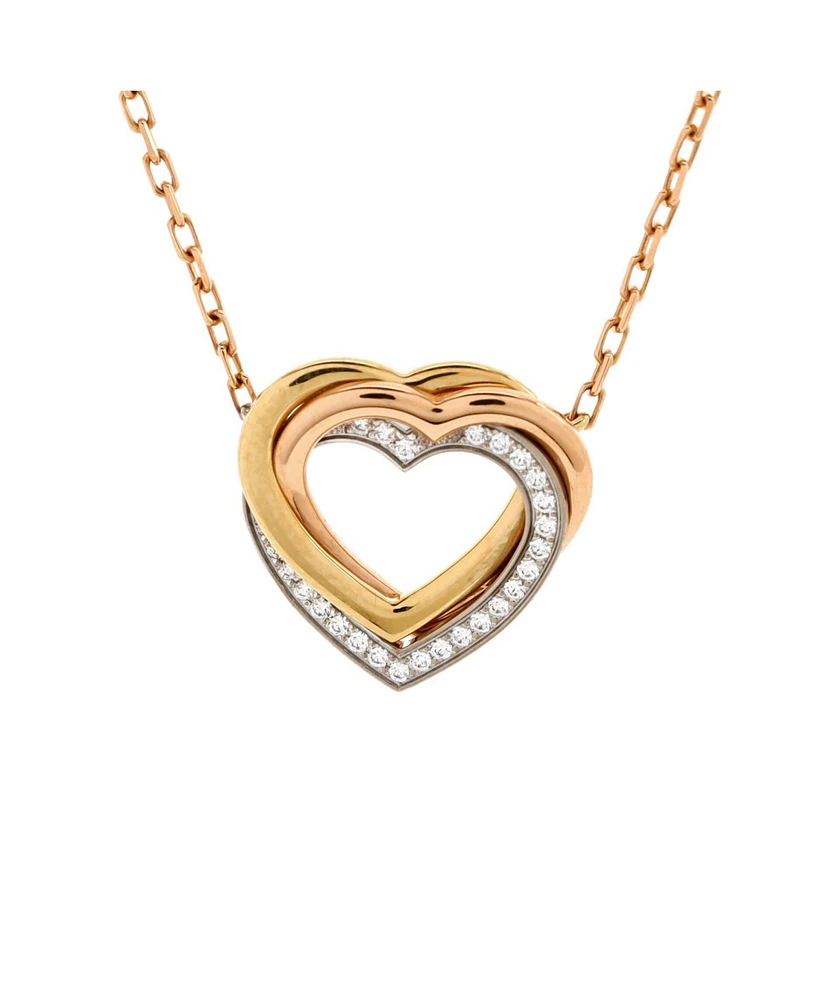 Pre-Owned Cartier Trinity de Cartier Heart Pendant Necklace 18K Tricolor Gold with Diamonds