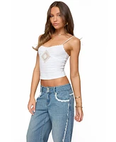 Edikted Women's Morena Lacey Tank Top