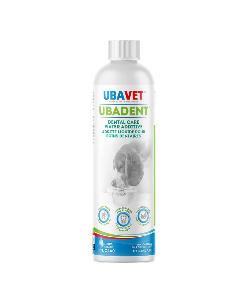 Ubavet Ubadent Dental Water Additive for Dogs & Cats – (16 fl oz / 473ml)