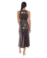 Bebe Women's Split Disco Dot A-Line Maxi Dress