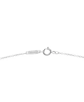 Pre-Owned Tiffany & Co. Mini Open Circle Pendant Necklace Platinum with Diamonds