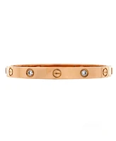 Pre-Owned Cartier Love 4 Diamond Bracelet 18K Rose Gold with Diamonds