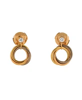 Pre-Owned Cartier Trinity Dangle Earrings 18K Tricolor Gold with Diamond