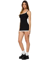 Edikted Women's Contrast Layered Look Halter Mini Dress