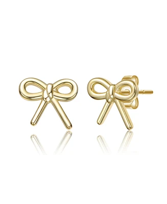 Kids 14K Gold Plated Bow Knot Stud Earrings