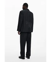 Desigual Men's Blazer with contrast stitching