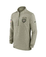 Nike Men's Olive New Orleans Saints Salute to Service Quarter-Zip Sweatshirt