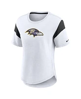 Nike Women's White Baltimore Ravens Fashion Slub Top