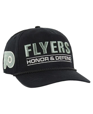 '47 Brand Men's Black Philadelphia Flyers Oht Military Appreciation Homeland Honor and Defend Hitch Adjustable Hat