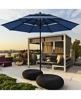 10 Feet 3 Tier Outdoor Patio Umbrella with Double Vented