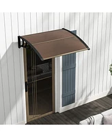 48 x 40 Inch Outdoor Front Door Window Awning Door Canopy Exterior