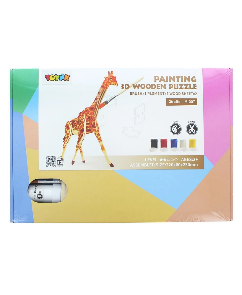 3D Wooden Painting Puzzle | Giraffe