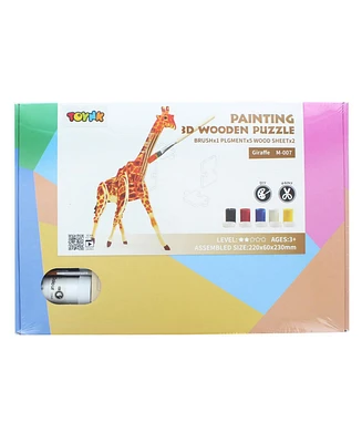 3D Wooden Painting Puzzle | Giraffe
