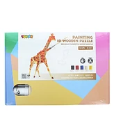 3D Wooden Painting Puzzle | Giraffe