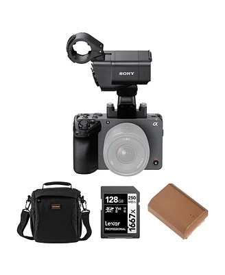 Sony FX30 Super 35 Cinema Line Camera with Xlr Handle Unit with Np-FZ100 17.3Wh 7.2V 2400mAh Lithium-Ion Battery Pack with Usb-c Charging Port, Series