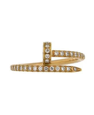 Pre-Owned Cartier Small Juste un Clou Paved Ring 18K Gold with Diamonds