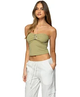 Edikted Women's Bex Abstract Ring Tube Top