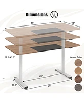 55 Inch Electric Standing Desk Adjustable with Cable Management Hole