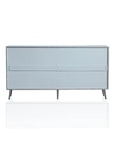 Modern Lacquered 4 Door Wooden Cabinet Sideboard Buffet Server Cabinet Storage Cabinet, for Living Room, Entryway, Hallway, Office, Kitchen and Dining