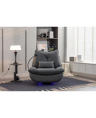 Power Glider Swivel Recliner with Usb Charge and Lamp