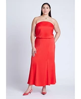 Eloquii Plus Maxi Satin Skirt