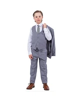 Stacy Adams Little Boys Mid Grey 5 Pc Suit
