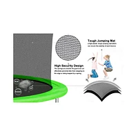 16FT Trampoline with Safety Enclosure Net, Basketball Hoop and Ladder, Large-Scale Trampoline for Kids/Adluts Family Jumping Outdoor Workout