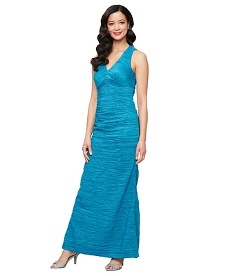 Alex Evenings Petite Stretch Taffeta A-Line Dress
