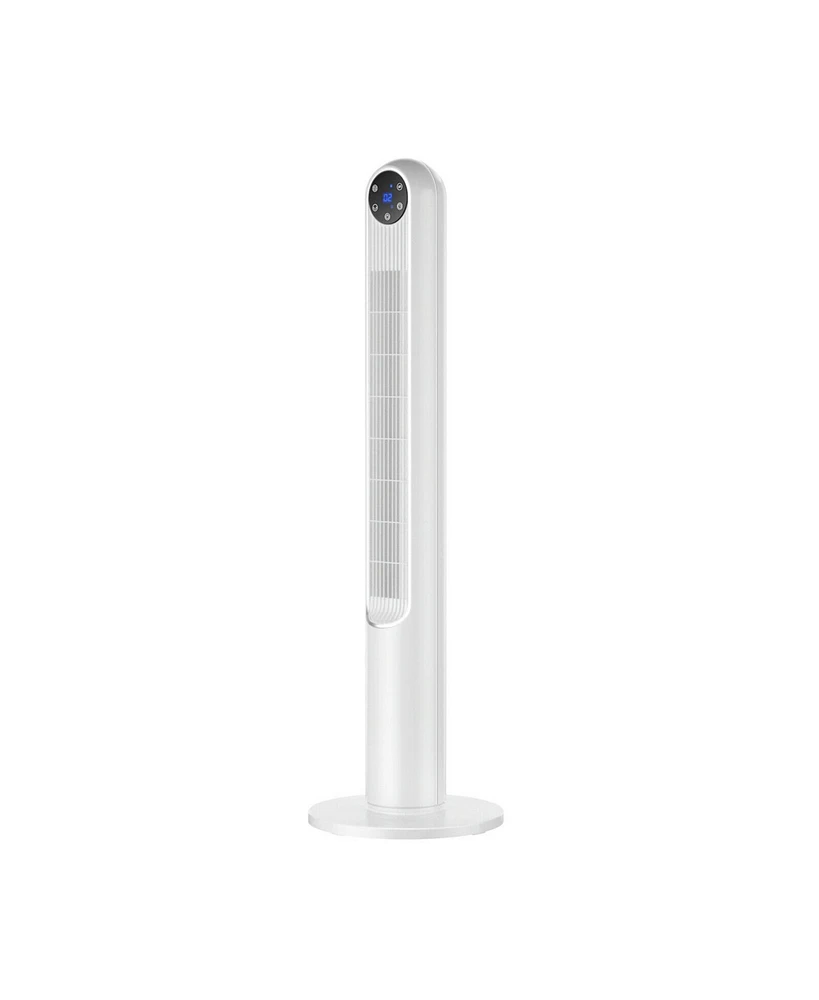 42 Inch 80 Degree Tower Fan with Smart Display Panel and Remote Control