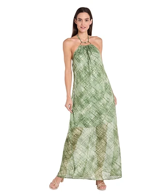 R & M Richards Women's Printed Sleeveless Maxi Dress