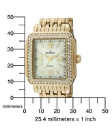 Peugeot Women's Gold Tank Bracelet Watch with Panther Link Gold-Tone Bracelet Strap