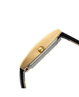 Peugeot Women 36x18mm Watch Glossy Black Leather Strap