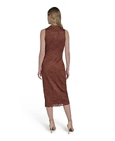 Vince Camuto Women's Lace Sleeveless Bodycon Midi Dress