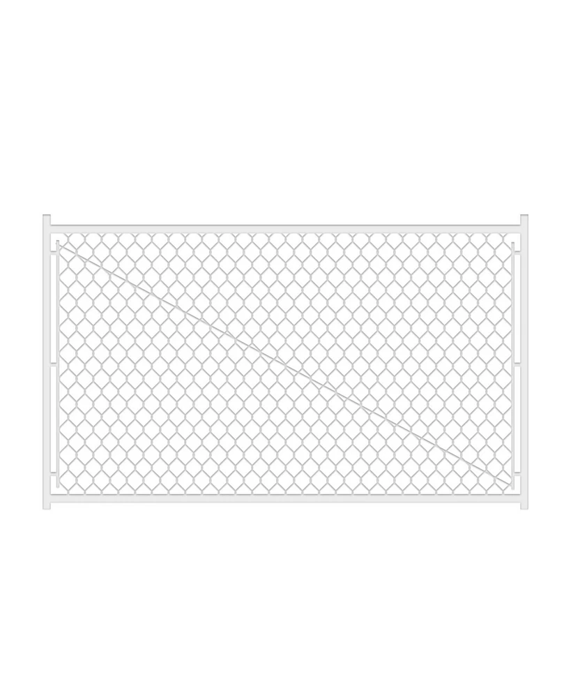 Adjustable Chain Link Walk Gate Kit with Round Corner Frame, Fit-Right, 3.8'H