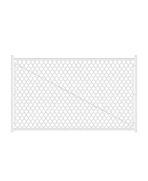 Adjustable Chain Link Walk Gate Kit with Round Corner Frame, Fit-Right, 3.8'H
