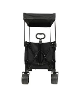 Heavy Duty Collapsible Wagon with Canopy & Big Wheels