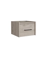 Modern One-Drawer Faux Wood Floating Nightstand – Space-Saving Design