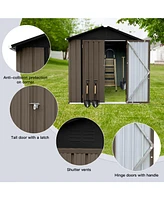 Out storage sheds 4ft 6ft Apex roof Brown + Black